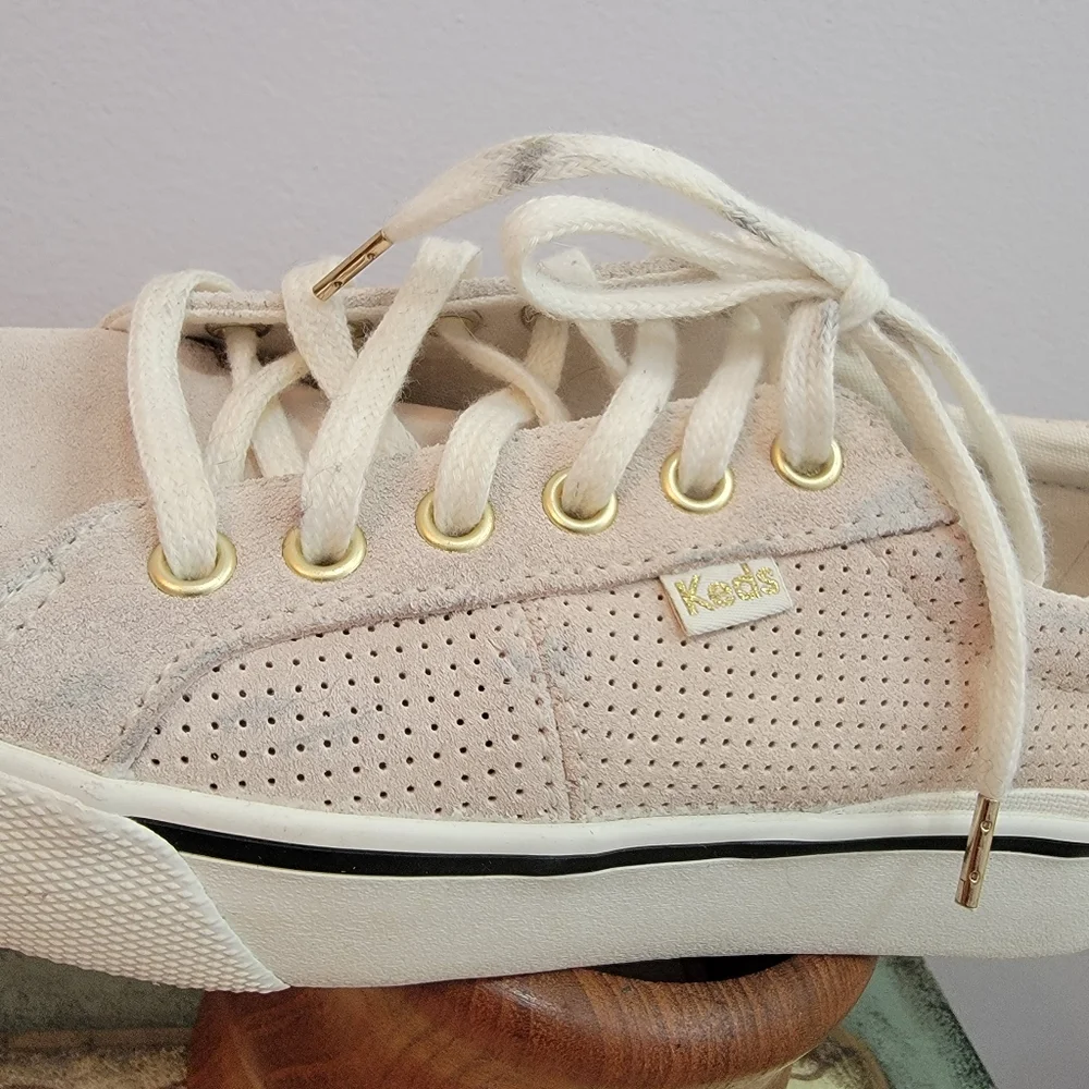 Keds Light Tan Suede Platform Sneakers Size 7 - Picture 8 of 9